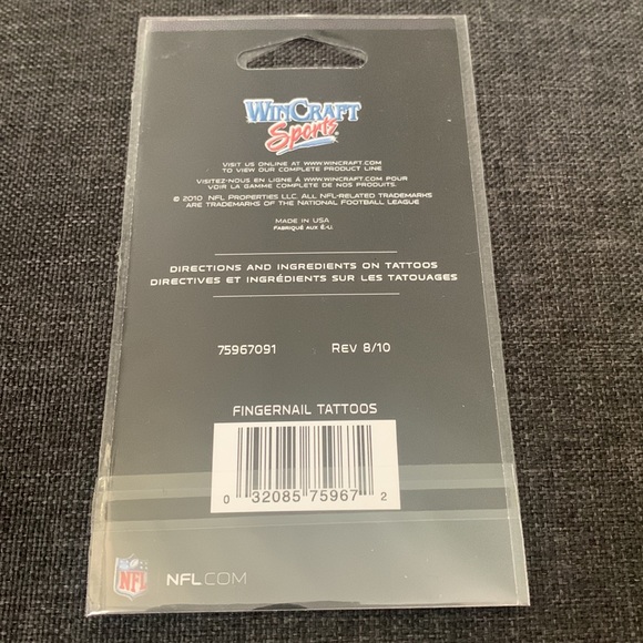 NFL Pittsburg Steelers 4-Pack Fingernail Tattoos - Picture 2 of 4